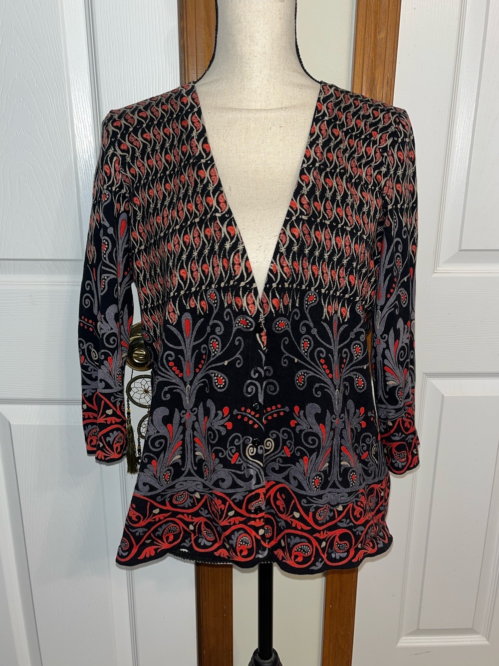 Sweaterworks Colorful Button Up Cardigan